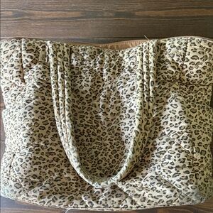BEIS Animal Print Quilted Baby Bag